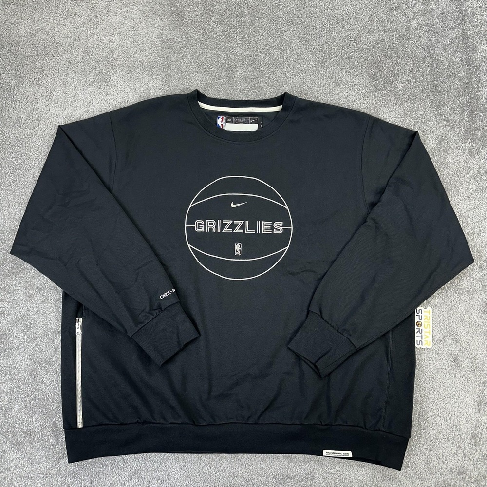 Memphis Grizzlies Sweatshirt Mens 3XL Tall Black NBA Basketball Nike Dri Fit